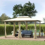 pavilion-de-gradina-4x3m-bej-2 Pavilion grădină 4×3 m
