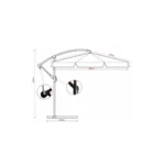 umbrela-de-gradina-3m-bej-6 Umbrelă grădină 3 m