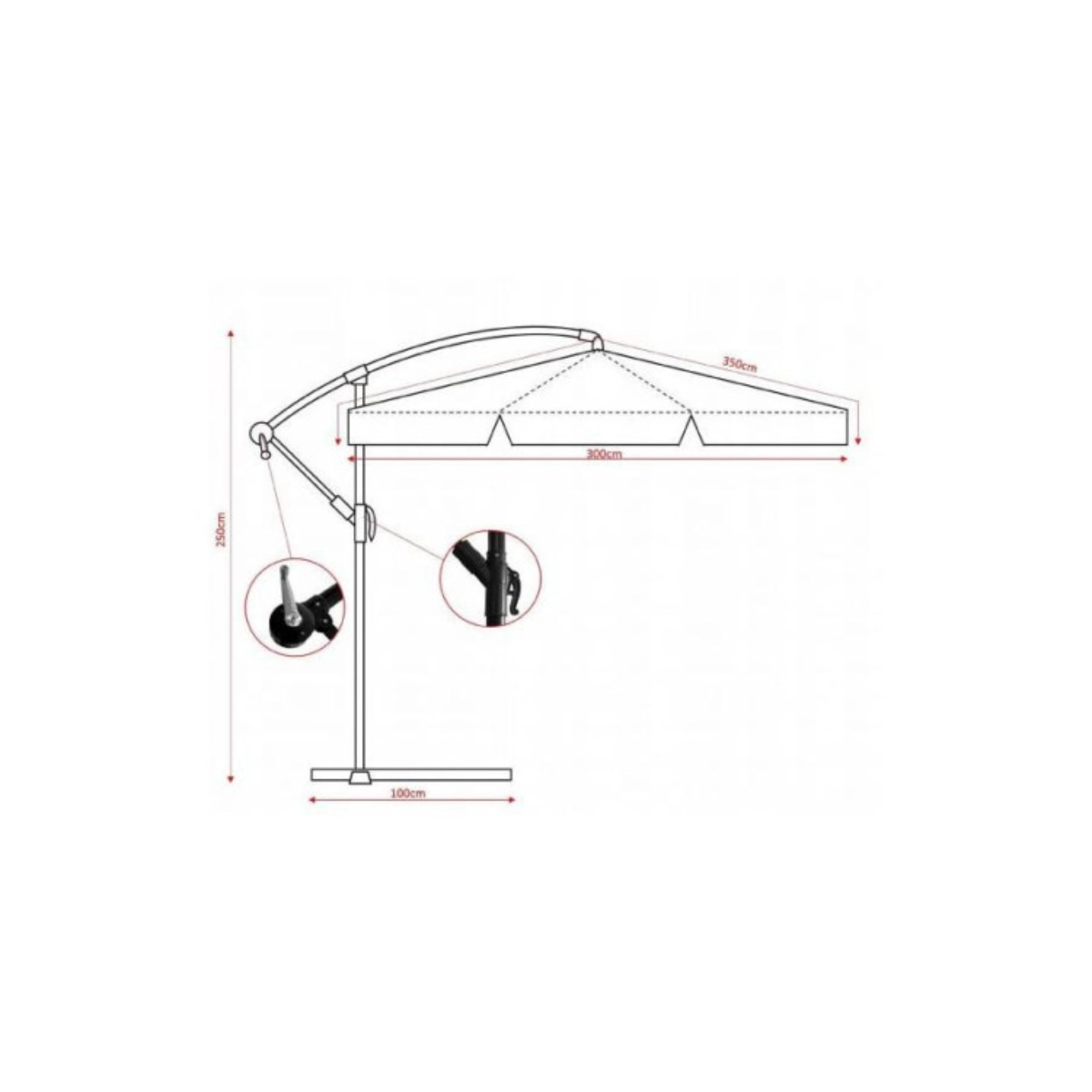 Umbrelă grădină 3 m