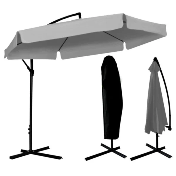 umbrela-de-gradina-3m-gri-1 Umbrelă grădină 3 m – gri