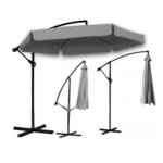 umbrela-de-gradina-3m-gri-5 Umbrelă grădină 3 m – gri