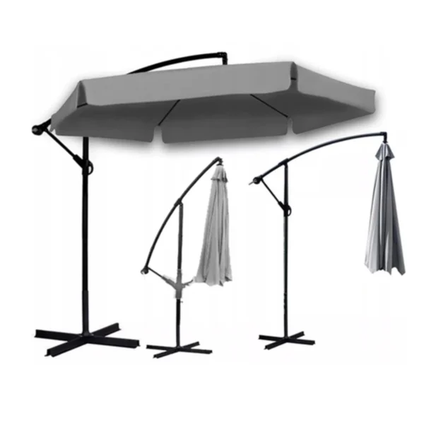 umbrela-de-gradina-3m-gri-5 Umbrelă grădină 3 m – gri