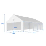 Cort garaj – structură premium 38 mm + prelată 280 g/m²