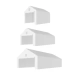 Cort garaj – structură 38 mm + prelată PE 280 g/m²