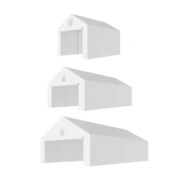 Cort garaj – structură 38 mm + prelată PE 280 g/m²