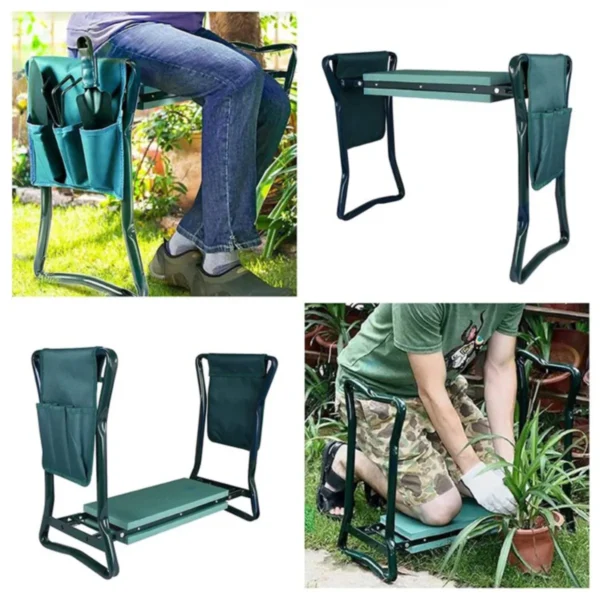 Scaun de grădină – genunchier 3 în 1 cu organizer