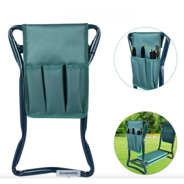 Scaun de grădină – genunchier 3 în 1 cu organizer
