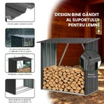 adapost-metalic-pentru-lemne-de-foc-premium-2 Adăpost metalic pentru lemne de foc Premium 89 × 163 × 154 cm (1,5 m²)