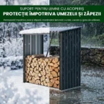 adapost-metalic-pentru-lemne-de-foc-premium-4 Adăpost metalic pentru lemne de foc Premium 89 × 163 × 154 cm (1,5 m²)