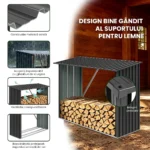 adapost-metalic-pentru-lemne-de-foc-premium-7 Adăpost metalic pentru lemne de foc Premium 84 × 217 × 154 cm (1,9 m²)