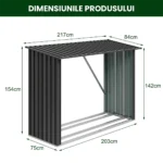 adapost-metalic-pentru-lemne-de-foc-premium-8 Adăpost metalic pentru lemne de foc Premium 84 × 217 × 154 cm (1,9 m²)