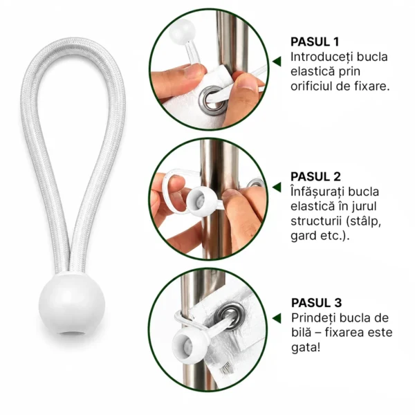 Elastice de fixare cu bilă – 50 buc.