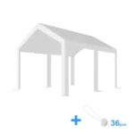 Prelată de acoperiș de schimb pentru cort de garaj premium 3×4 m | 280 g/m² PE